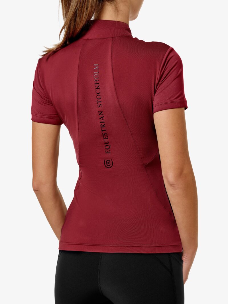 Equestrian Stockholm - UV Protection Top Short Sleeve - Bordeaux - Image 3